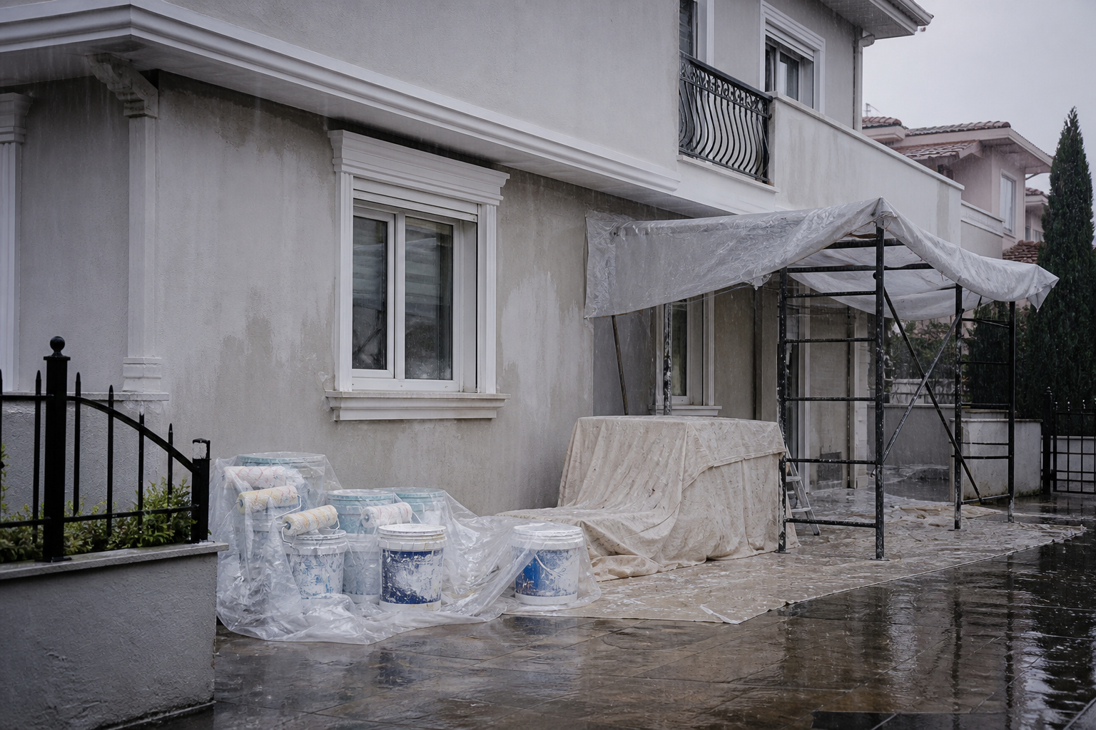 Yağmurda dış cephe boyası yapılır mı — destek görseli 2